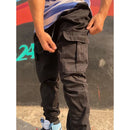Calça Cargo Jogger Masculina Sarja PRETO