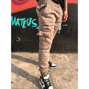 Calça Cargo Jogger Masculina Sarja BEGE ESCURO