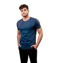 Camiseta Masculina Básica Algodão Egípcio Slim Fit Gola Redonda Lisa