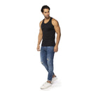 Kit 2 Camisetas Regatas Masculina Americana Canelada Algodão Elastano